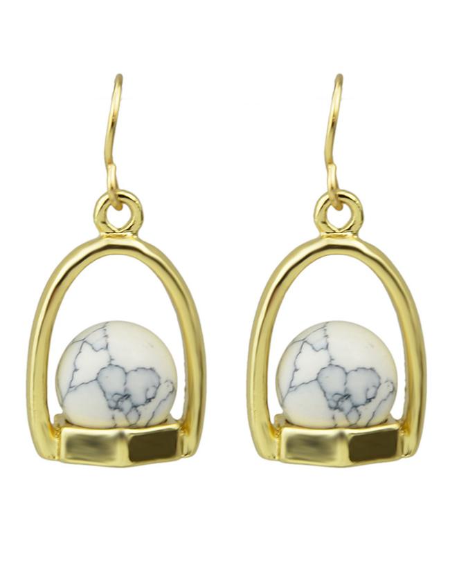Shein White Small Ball Drop Earrings