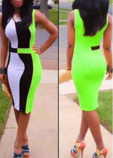 Rosewe Sleeveless Multicolored Knee Length Dress