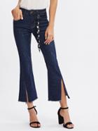 Shein Slit Front Bell Flare Jeans
