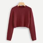 Shein Crop Fuzzy Jumper