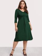 Shein V Neckline Twist Dress