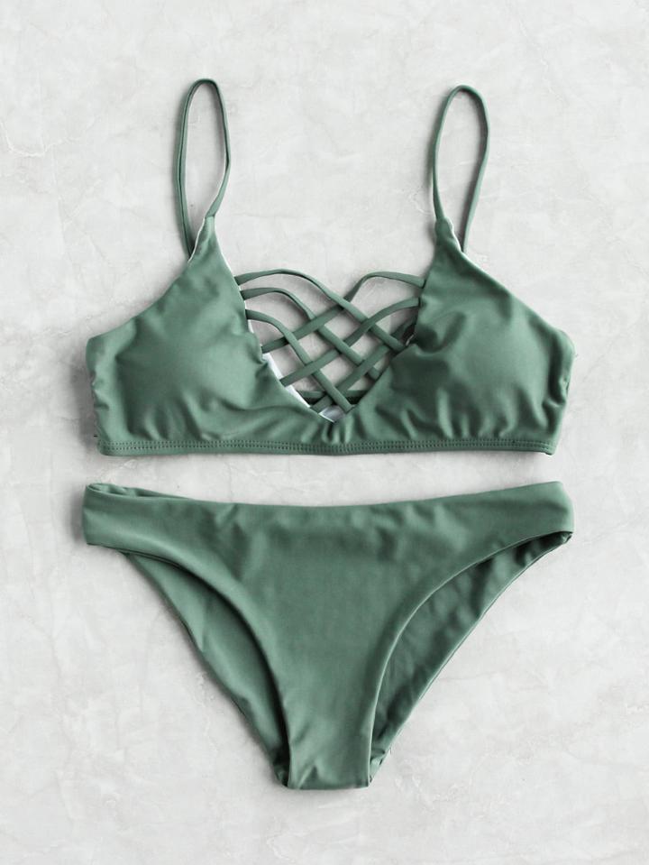 Shein Criss Cross Bikini Set