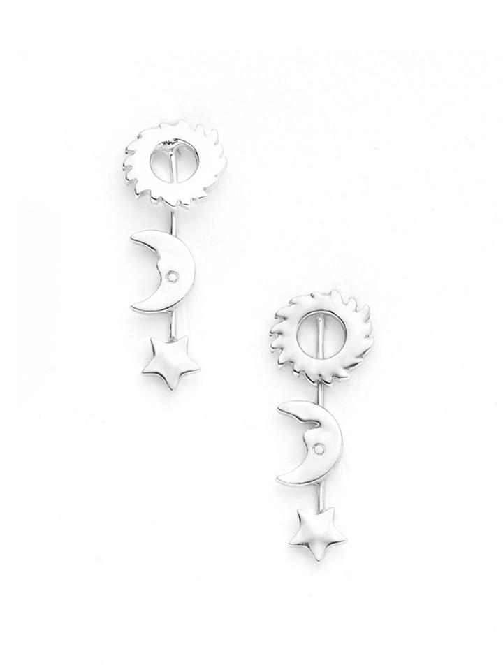 Shein Sun And Star Design Earrings