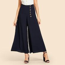 Shein Single Breasted Wide Leg Pants