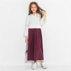 Shein Girls Tie Neck Contrast Lace Blouse With Pants
