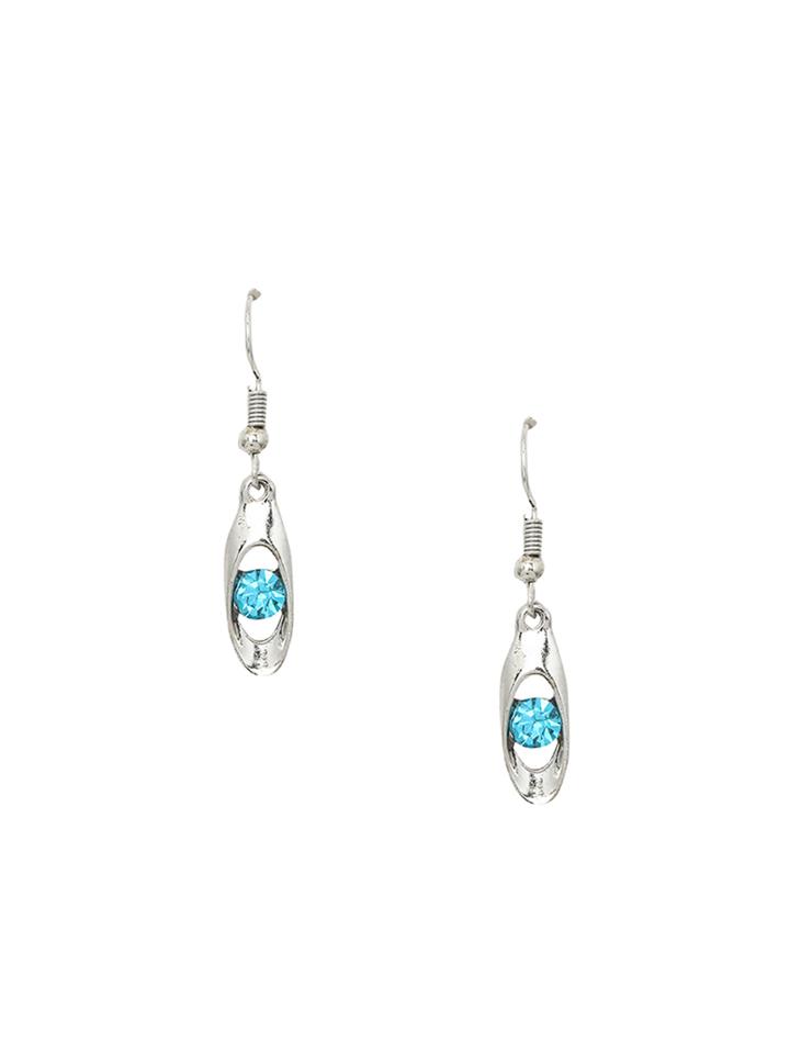 Shein Cutout Rhinestone Inlay Drop Earrings