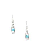 Shein Cutout Rhinestone Inlay Drop Earrings