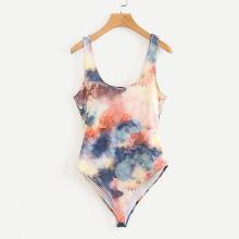 Shein Tie Dye U Back Bodysuit