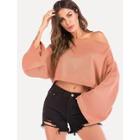 Shein Off The Shoulder Solid Jumper