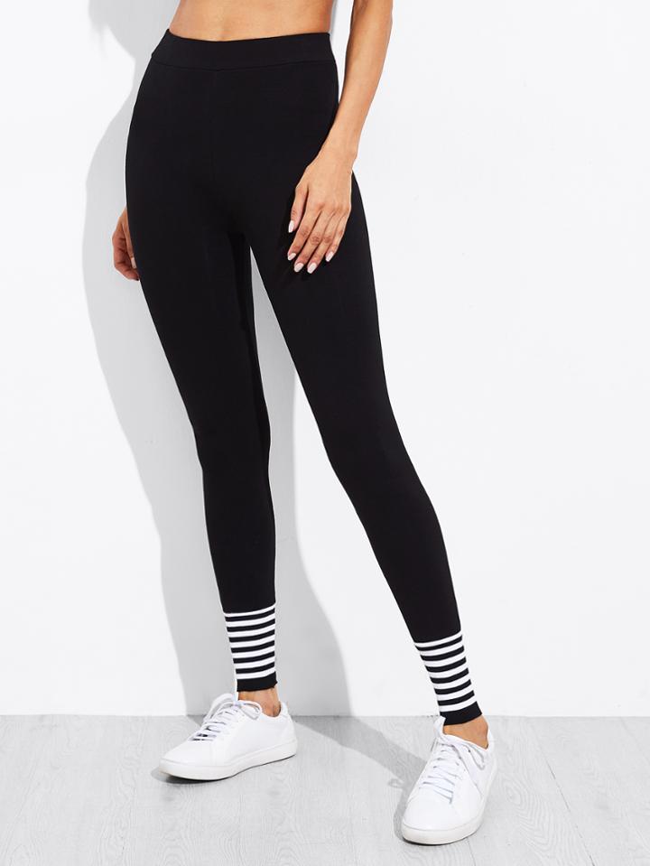 Shein Symmetric Striped Leggings