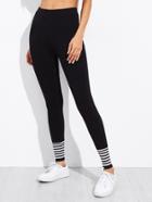 Shein Symmetric Striped Leggings