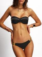 Shein Rhinestone Studded Ladder Cutout Bandeau Bikini Set
