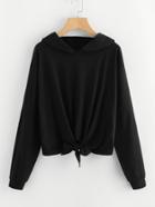 Shein Knot Front Hoodie