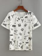 Shein All Over Print T-shirt