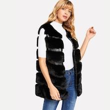 Shein Soft Faux Fur Shell Coat