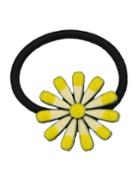 Shein Yellow Flower Elastic Hair Rope