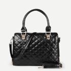 Shein Quilted Detail Double Handle Shoulder Bag
