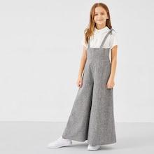Shein Girls Zip Back Bow Strap Jumpsuit