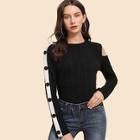 Shein Button Side Cut Out Sweater