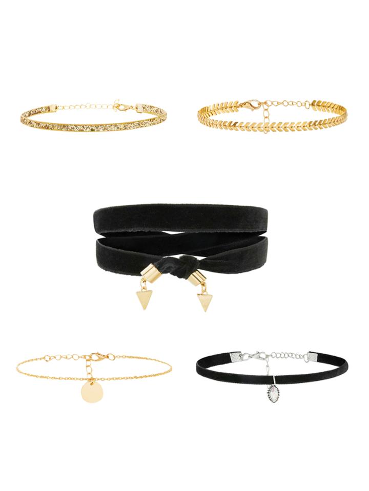 Shein Arrow & Sequin Design Choker Set