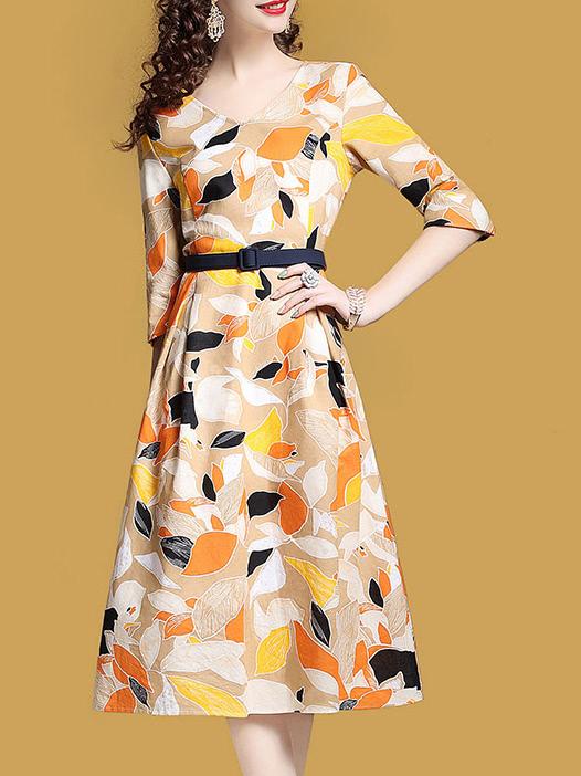 Shein V Neck Color Block Dress