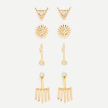 Shein Rhinestone Detail Retro Earring Set