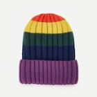 Shein Color Block Beanie Hat