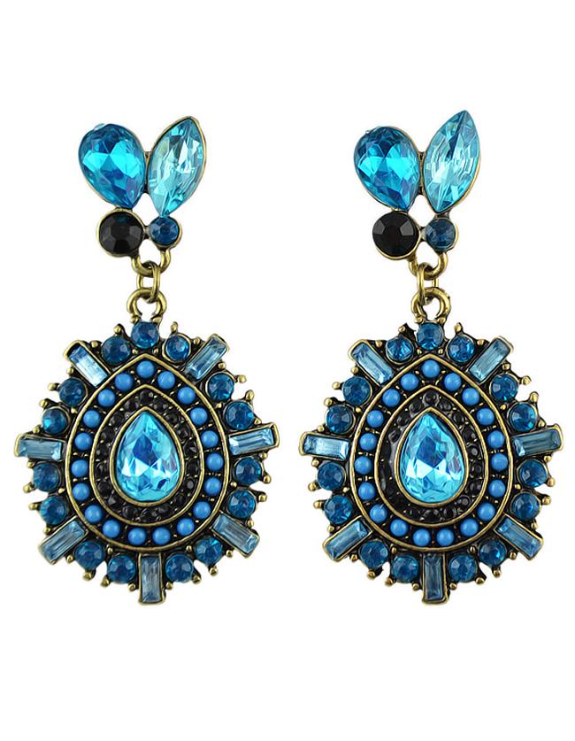 Shein New Model Elegant Hanging Drop Beautiful Rhinestone Earrings