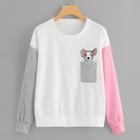 Shein Drop Shoulder Animal Print Sweatshirt