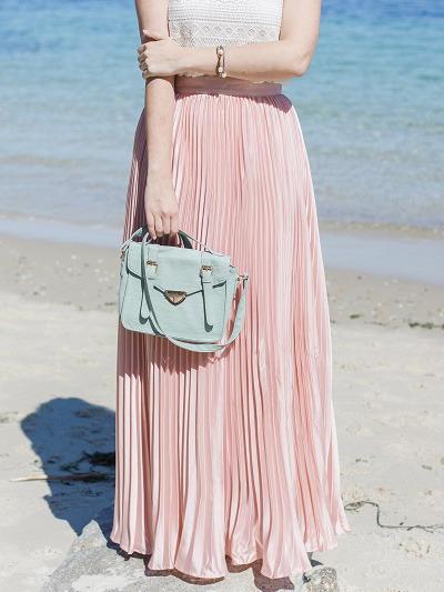 Shein Pleated Full Length Skirt