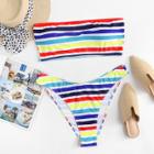 Shein Plus Striped Bandeau Bikini Set