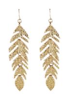 Shein Fashionable Leaf Golden Earring