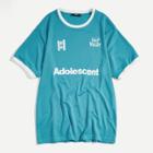 Shein Men Letter Print Ringer Tee