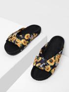 Shein Sunflower Print Slip On Sandals