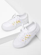 Shein Leaf Embroidery Lace Up Sneakers