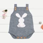 Shein Toddler Boys Contrast Rabbit Knit Jumpsuit