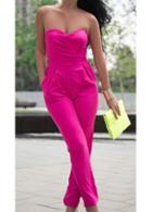 Rosewe Open Back Rose Ankle Length Jumpsuit