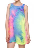 Rosewe Sleeveless Multicolored Round Neck Straight Dress