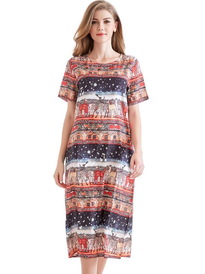 Shein Allover Printed Shift Dress