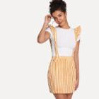 Shein Striped Skirt With Strap