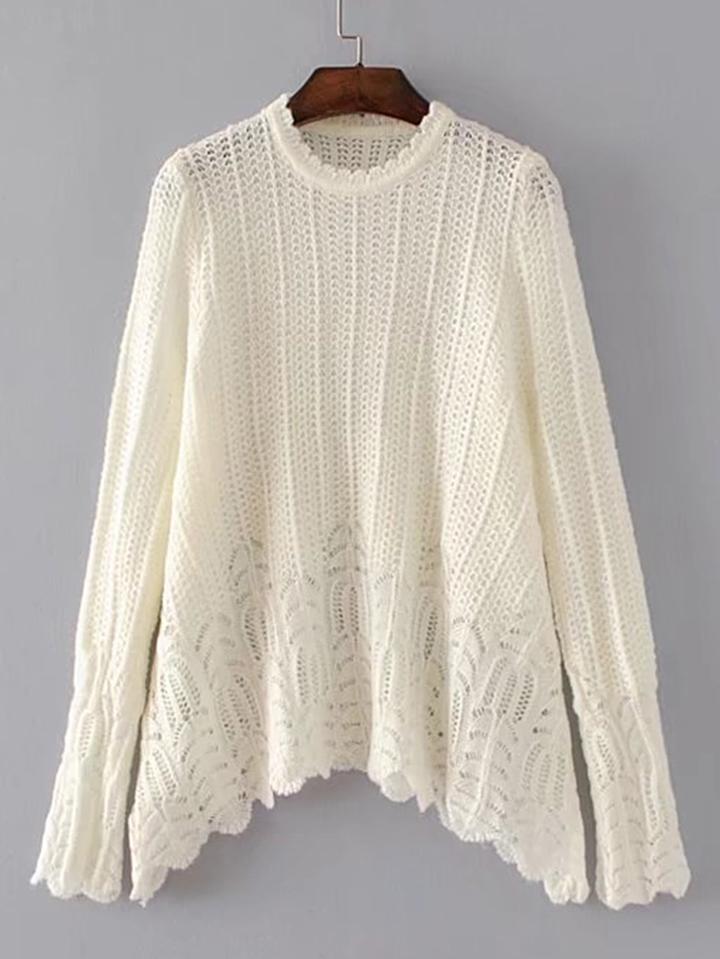Shein Hanky Hem Loose Sweater