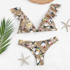Shein V-plunge Ruffle Floral Bikini Set