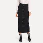 Shein Button Front Bodycon Skirt