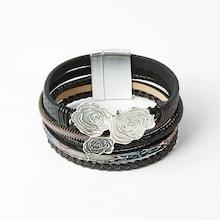 Shein Metal Rose Decorated Layered Bracelet