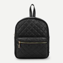 Shein Quilted Pocket Front Backpacks Bag