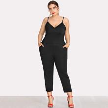 Shein Plus Surplice Neckline Cami Jumpsuit