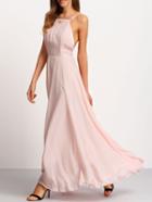 Shein Crossover Low-cut Back Full Length Dress