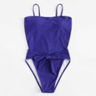 Shein Bow Tie Cutout Swimsuit
