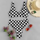 Shein Checkered Pattern Bikini Set