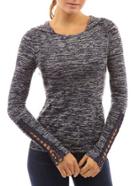 Shein Blue Hooded Peplum Sleeve Slim T-shirt